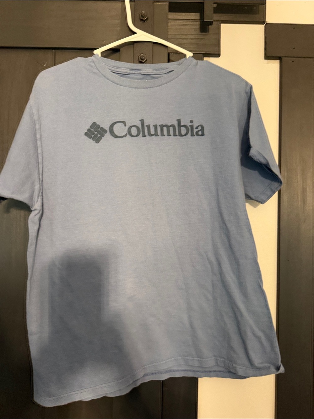 Columbia Light Blue Short Sleeve Tee with Navy Logo